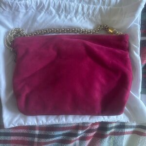 New Jimmy Choo Callie Fuchsia Suede Clutch
